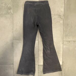 Aerie Charcoal Ribbed Flare Pants